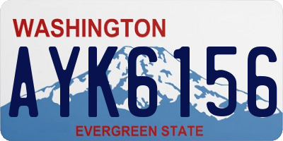 WA license plate AYK6156