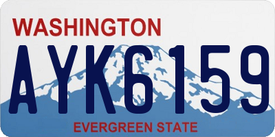 WA license plate AYK6159