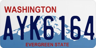 WA license plate AYK6164