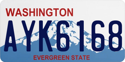 WA license plate AYK6168