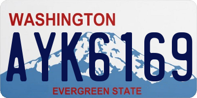 WA license plate AYK6169