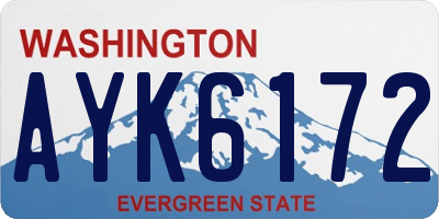WA license plate AYK6172
