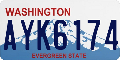 WA license plate AYK6174