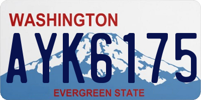 WA license plate AYK6175