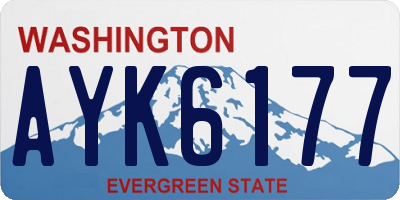WA license plate AYK6177