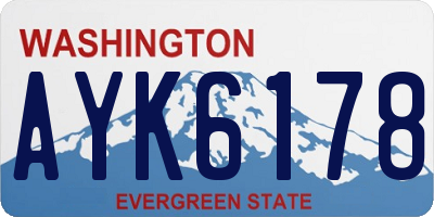 WA license plate AYK6178