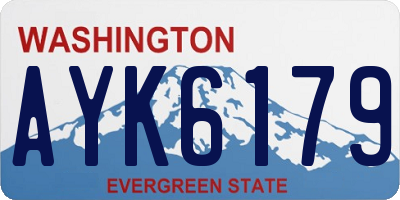 WA license plate AYK6179