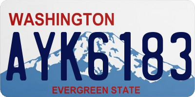 WA license plate AYK6183
