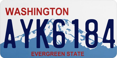 WA license plate AYK6184
