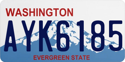 WA license plate AYK6185