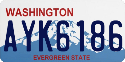 WA license plate AYK6186