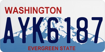 WA license plate AYK6187