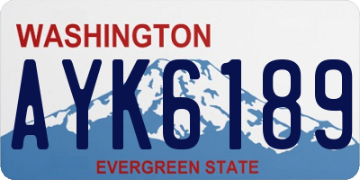 WA license plate AYK6189