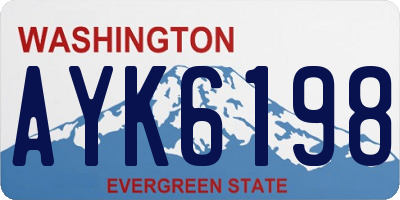 WA license plate AYK6198