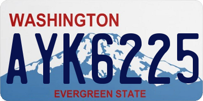 WA license plate AYK6225