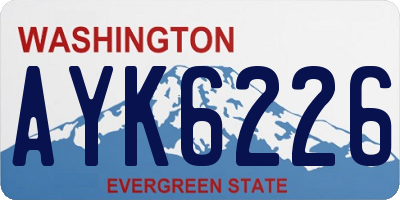 WA license plate AYK6226