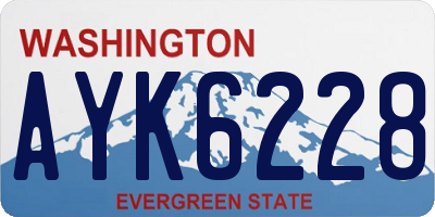 WA license plate AYK6228