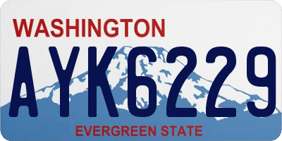 WA license plate AYK6229