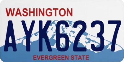 WA license plate AYK6237