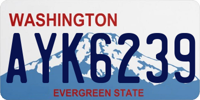 WA license plate AYK6239