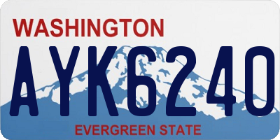WA license plate AYK6240