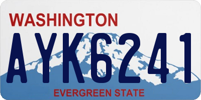 WA license plate AYK6241