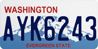 WA license plate AYK6243