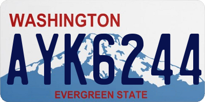 WA license plate AYK6244