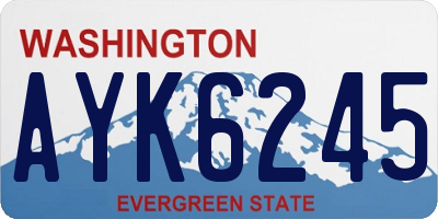WA license plate AYK6245