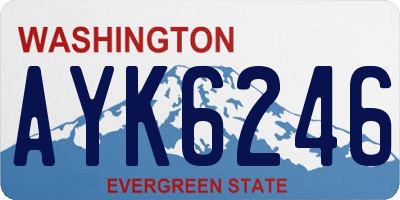 WA license plate AYK6246