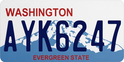 WA license plate AYK6247