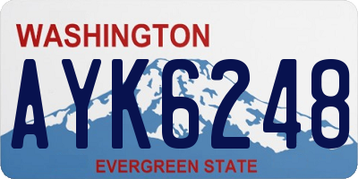 WA license plate AYK6248