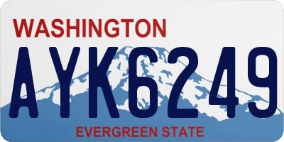 WA license plate AYK6249