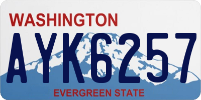 WA license plate AYK6257