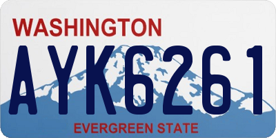 WA license plate AYK6261