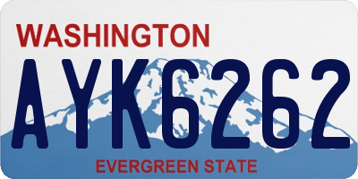 WA license plate AYK6262