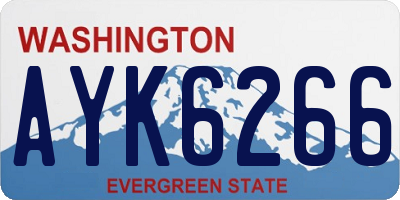 WA license plate AYK6266