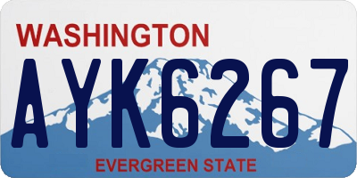 WA license plate AYK6267
