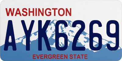 WA license plate AYK6269