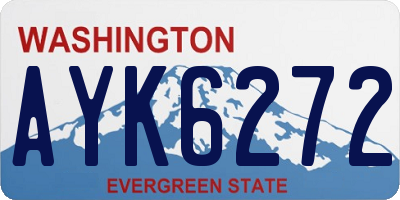 WA license plate AYK6272