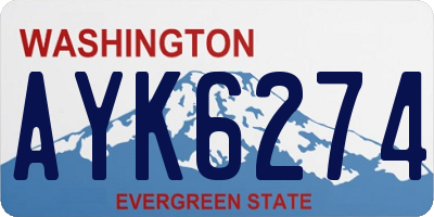 WA license plate AYK6274