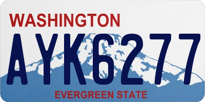 WA license plate AYK6277