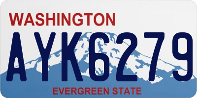 WA license plate AYK6279