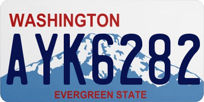 WA license plate AYK6282