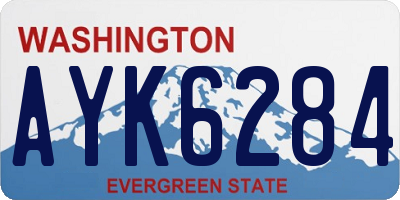 WA license plate AYK6284