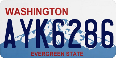 WA license plate AYK6286