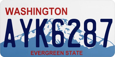 WA license plate AYK6287
