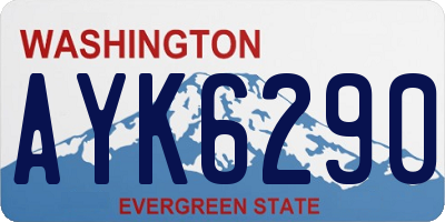 WA license plate AYK6290