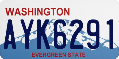 WA license plate AYK6291