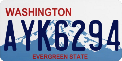 WA license plate AYK6294